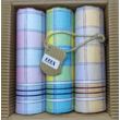 L47-5  Női textilzsebkendő 3 db, hullámkarton csomagolásban (ÖKO)