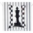 L59C Női textilzsebkendő 3db, díszdobozban sakk minta