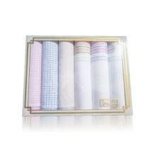 L36-15 Női textilzsebkendő 6db díszdobozban
