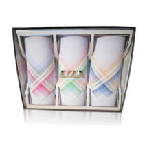 L55-4  Női textilzsebkendő 3db, díszdobozban