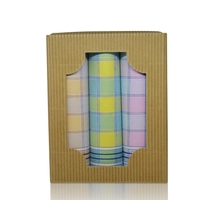 L60-7 női textilzsebkendő (3db) hullámkarton csomagolásban