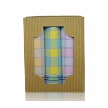 L60-7 női textilzsebkendő (3db) hullámkarton csomagolásban