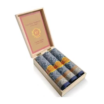 M57-7 Ffi textilzsebkendő 3db fadoboz (szivar, jacquard)