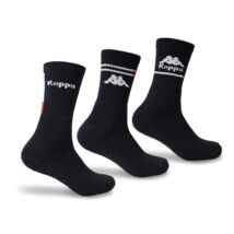 Kappa zokni - hosszú - fekete (3 páras csomag) 43-46