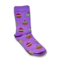 Karácsonyi zokni gömbökkel - lila 36-40