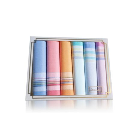 L36-1 Női textilzsebkendő 6db díszdobozban