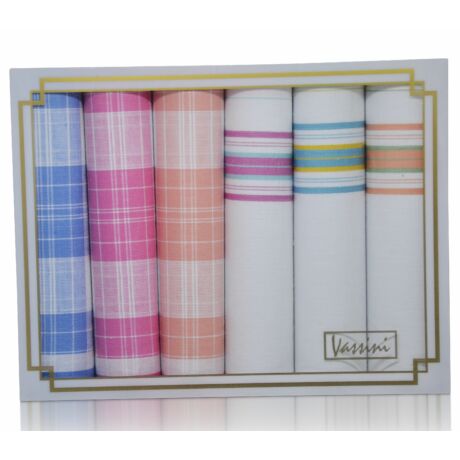 L36-39 női textilzsebkendő csomag (6db-os)
