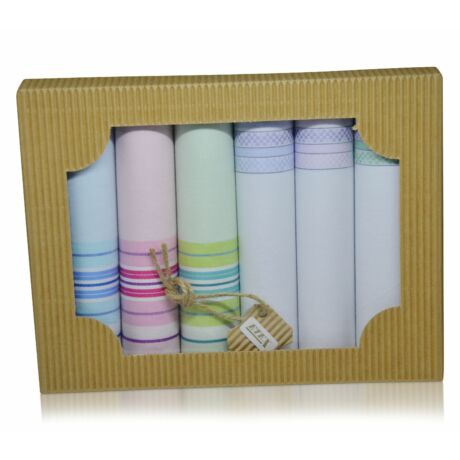 L45-2 női textilzsebkendő csomag - 6db-os ÖKO