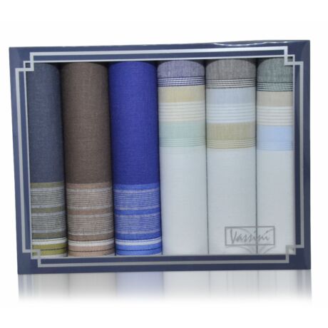 M37-54 férfi textilzsebkendő csomag (6db-os)