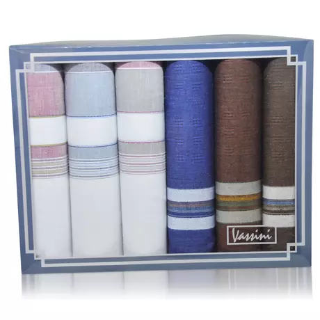 M37-61 férfi textilzsebkendő csomag (6db)