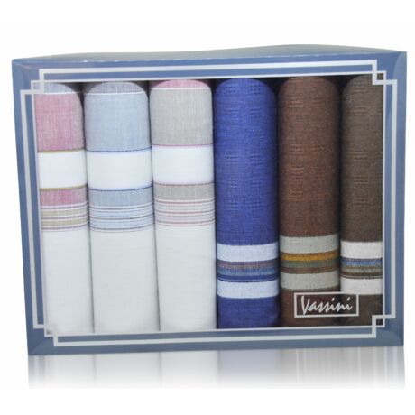 M37-61 férfi textilzsebkendő csomag (6db)