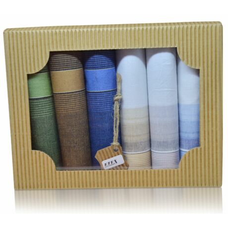 M50-16 férfi textilzsebkendő csomag (6db-os)