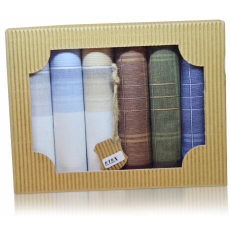 M50-17 férfi textilzsebkendő csomag (6db-os)