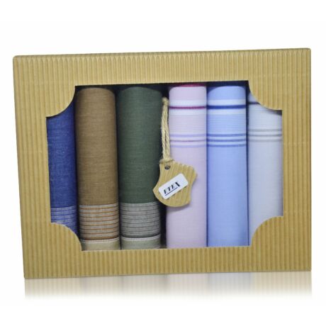 M50-4 férfi textilzsebkendő csomag (6db-os) - elegáns
