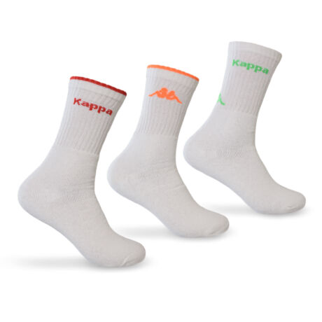 Kappa zokni - hosszú - fehér (3 páras csomag)