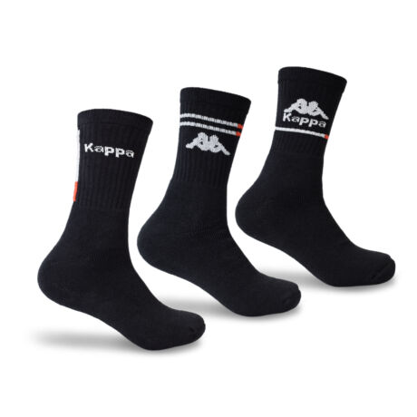 Kappa zokni - hosszú - fekete (3 páras csomag) 39-42