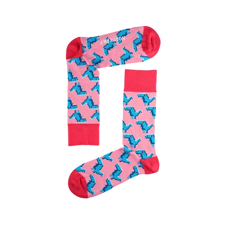 NORDKAMP Design Dínós zokni - pink DD0802