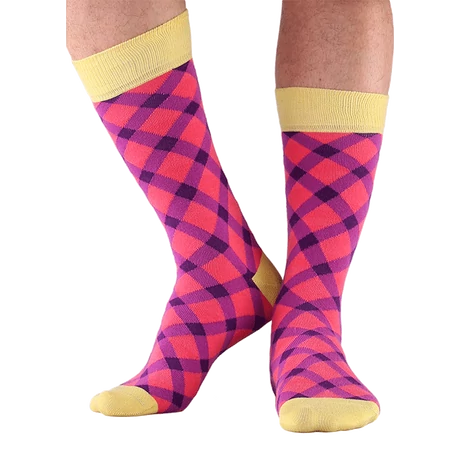 NORDKAMP Design Pepita zokni - lila DP0103